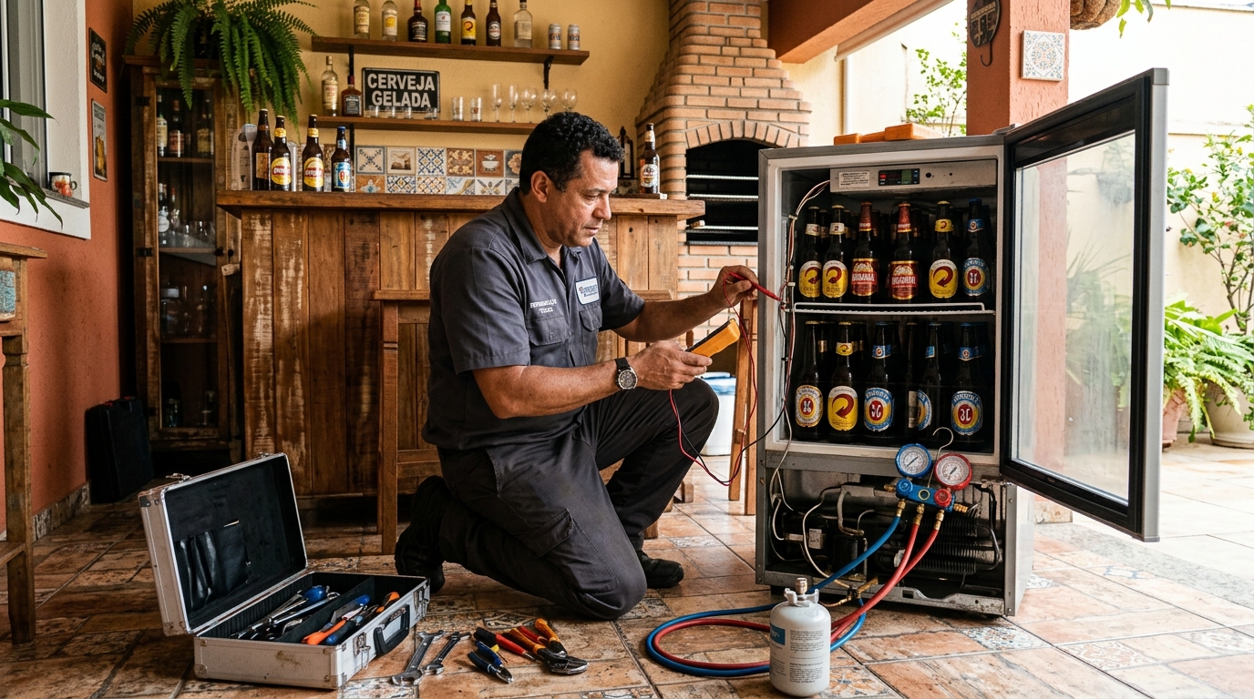 Aplicação de gás refrigerante em cervejeira atendida em João Pessoa‑PB